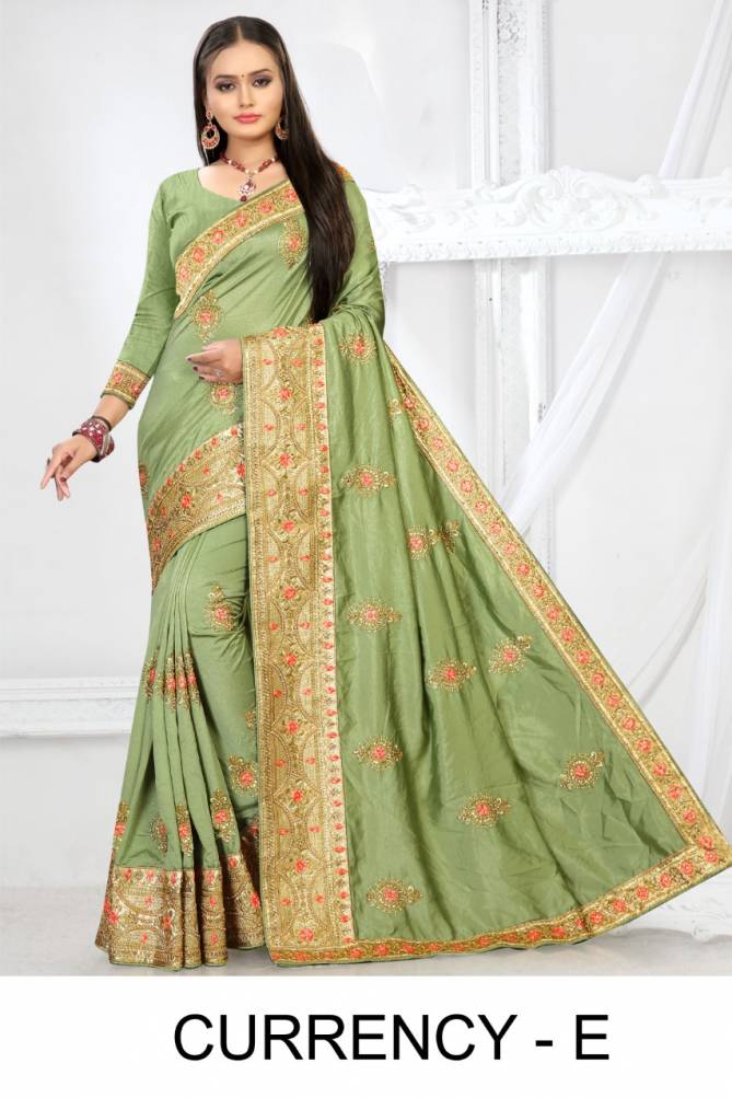 Ronisha Currency Fancy Party Wear Silk Designer Sarees Collection

