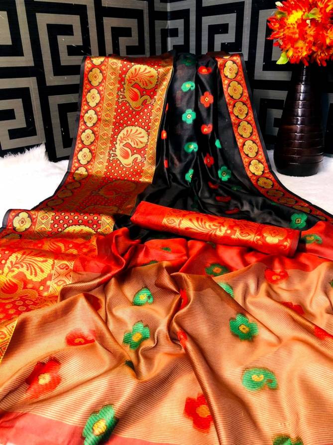 Mor Banarsi Cotton Latest Exclusive Collection Of Poly Cotton Festive Wear Saree 