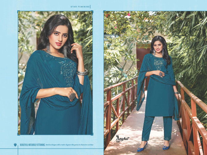 PANGHAT VOL 05 Latest Fancy Designer Stylish Festive Wear Chinnon Silk Readymade Salwar Suit Collection