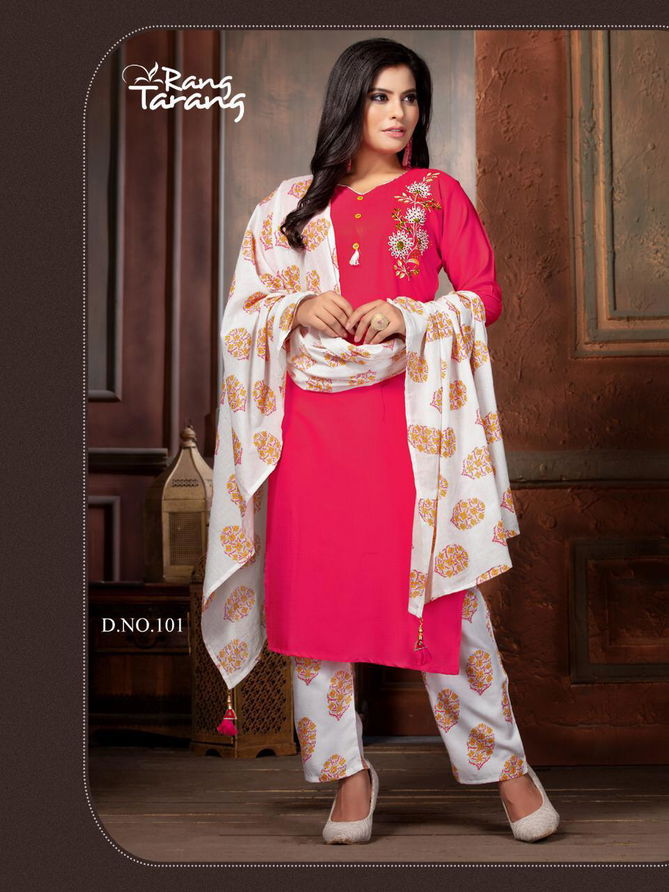 Rang Tarang Turning Point Latest Designer Regular Wear Rayon Ready Made Salwar Suit Collection 