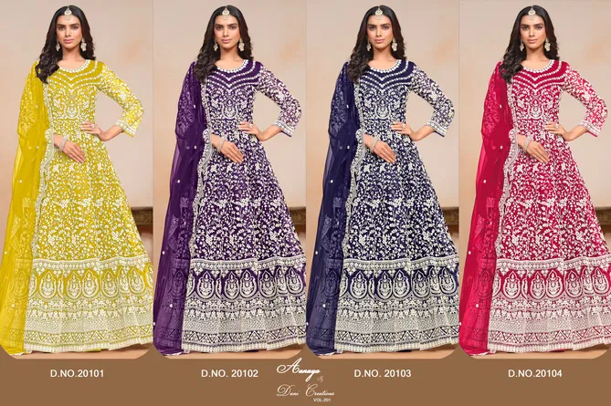 Aanaya Vol 201 By Twisha Net Designer Salwar Suit Suppliers In India