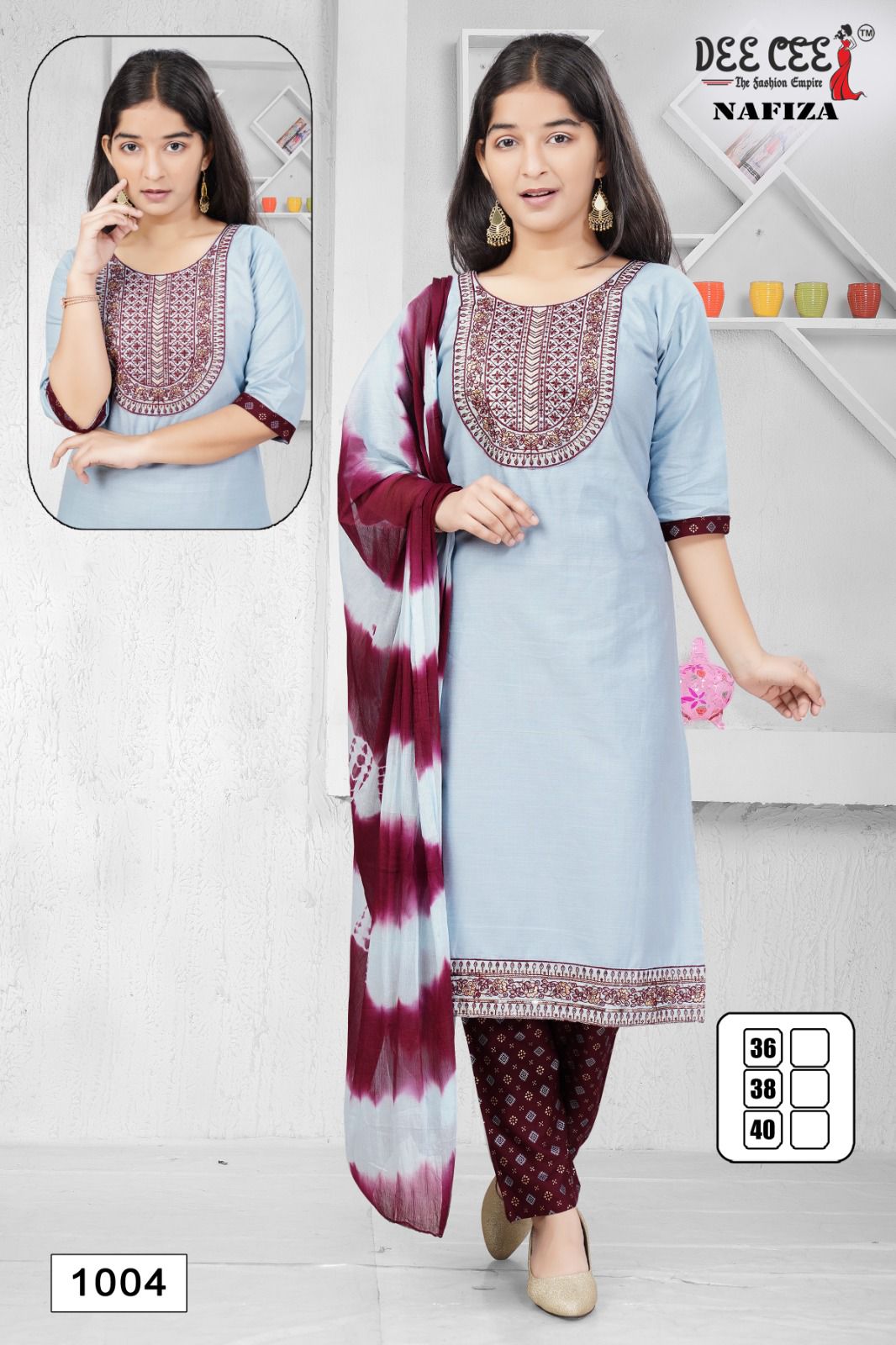 Nafiza By Deecee Kids Girl Wear Kurti With Bottom Dupatta Wholesale Online