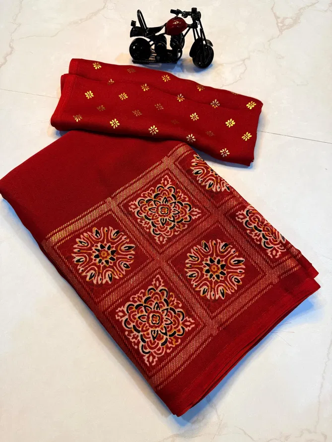 Wow Ajrakh Gajji Silk Daily Daily Saree Wholesale Shop In India