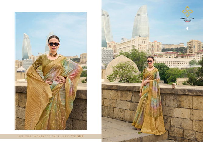 Spotlight By Shubh Shree Jacquard Printed Designer Sarees Exporters In India