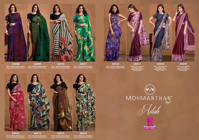 Adah Mohmanthan Royal By Mahotsav Party Wear Readymade Blouse Saree Orders In India