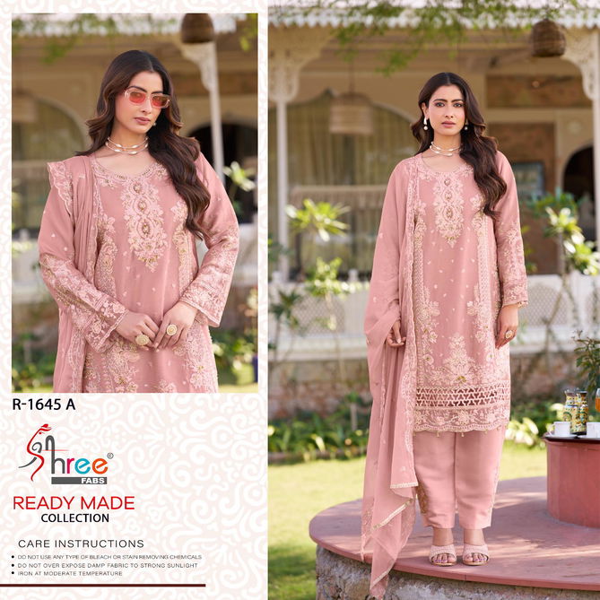 R 1645 By Shree Fabs Chiffon Pakistani Readymade Suits Exporters In India