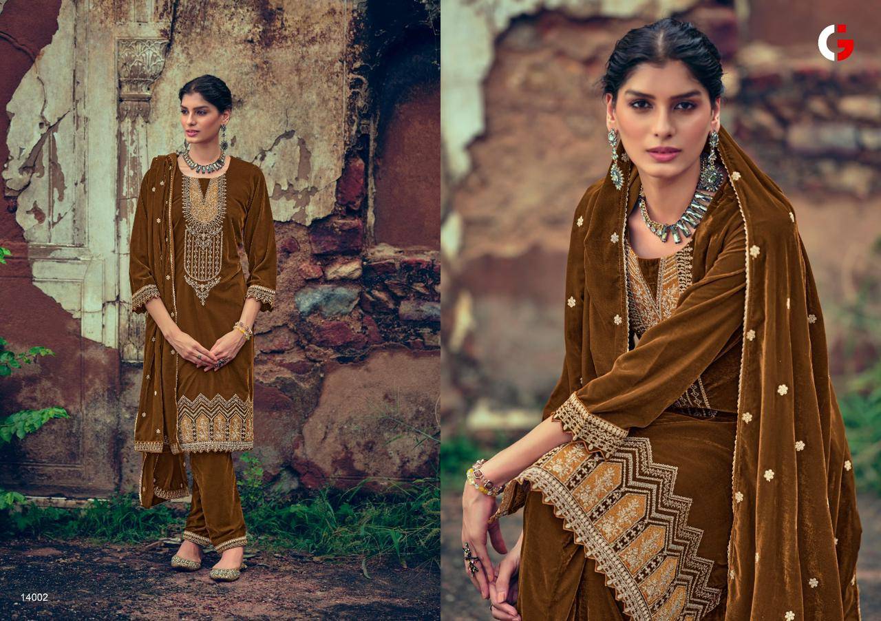 Maria B By Gull Jee Velvet Salwar Kameez Orders In India