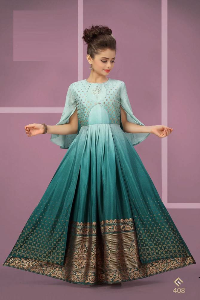 Shaded 408 Wedding Wear Wholesale Kids Gown Collection