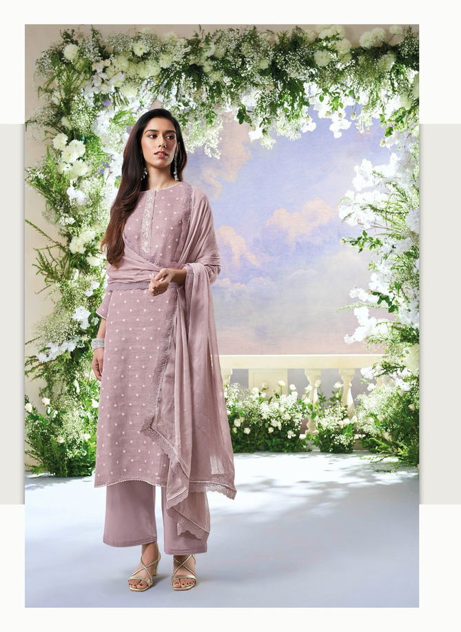 Sahar By Ganga Linen Jacquard Dress Material Surat Wholesale Market