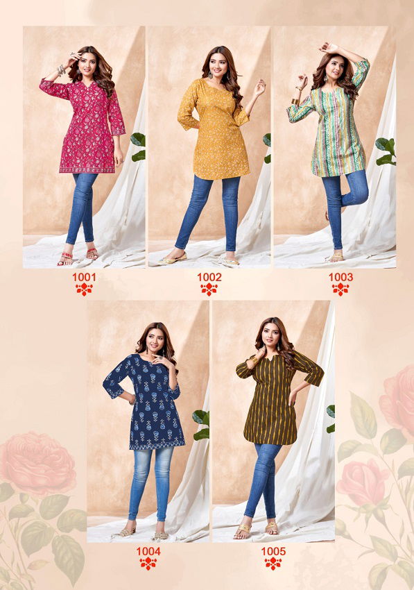 Balaji Omisha Vol 1 Cotton Printed Short Kurtis Catalog
