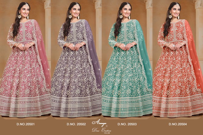 Aanaya Vol 205 By Twisha Net Salwar Suit Exporters In India