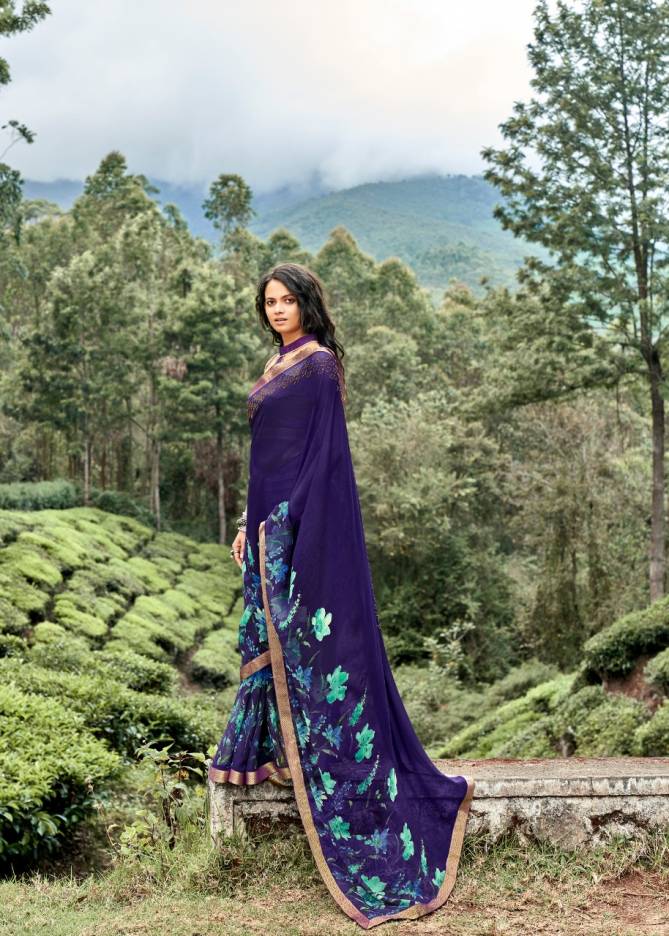 Kaashvi Rooh Festive Wear Latest Designer Fancy Silk Georgette Swarovski Diamond Work Saree Collection
