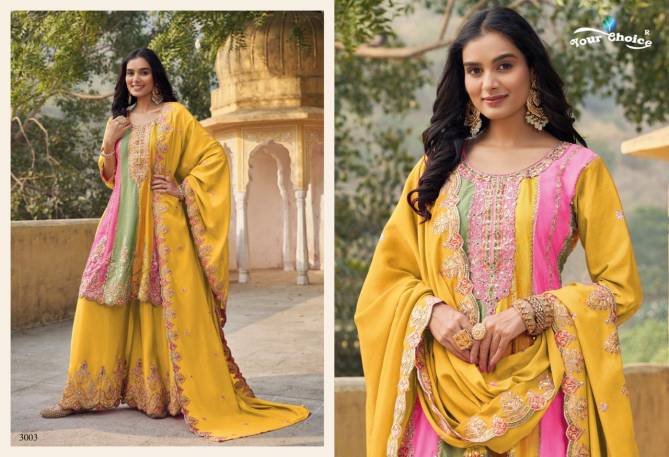 Orra 3 By Your Choice 3001 To 3003 Heavy Chinon Wedding Salwar Suits Wholesale Shop In Surat