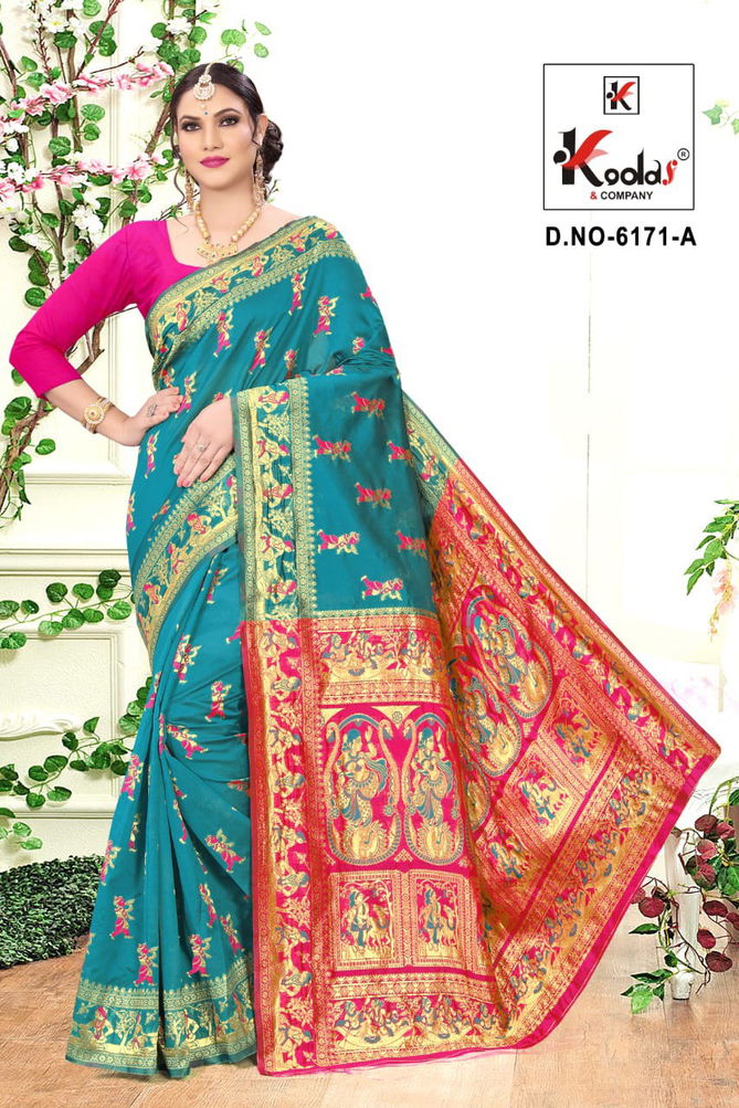 Kanishka 6171 Latest Festive Wear Rich Silk Designer Saree Collection
