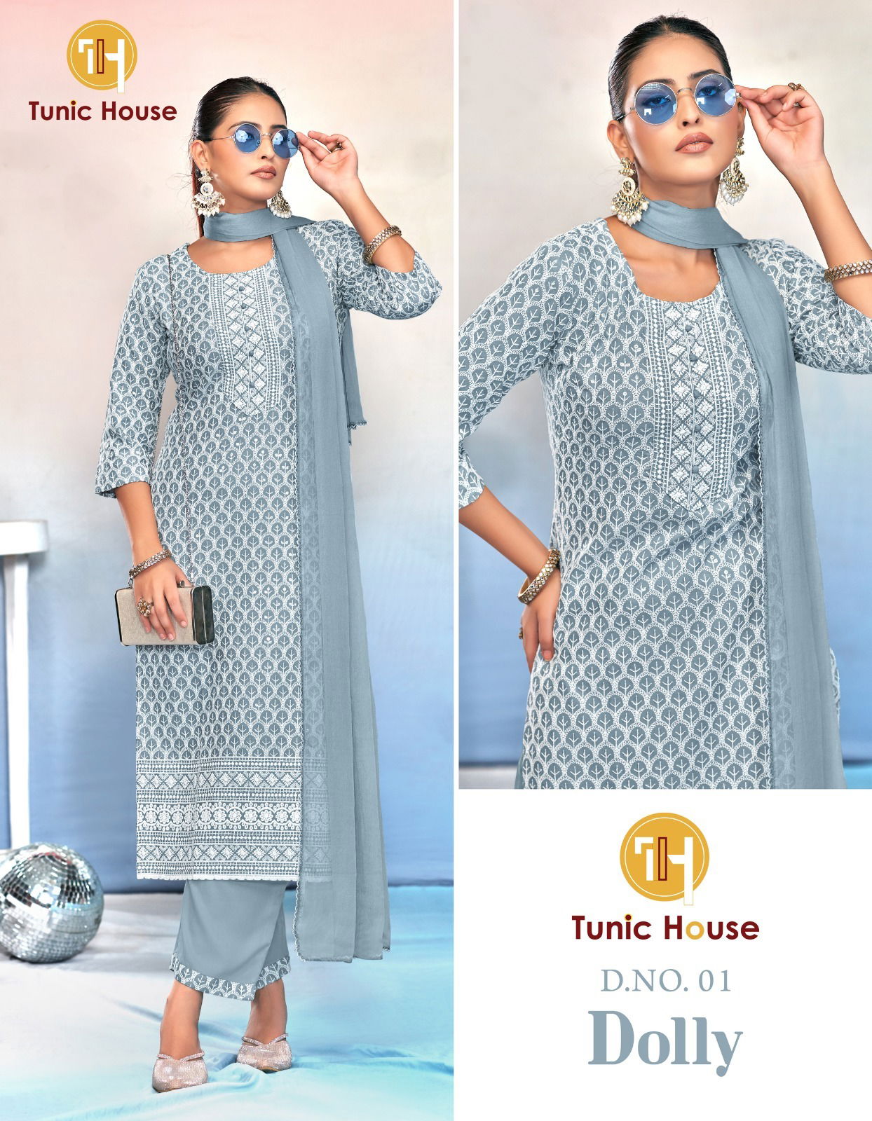 Dolly By Tunic House Viscose Rayon Kurti With Bottom Dupatta Online Wholesale