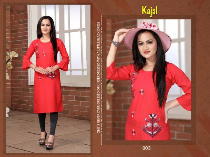 Trendy Aagya Kajal Ethnic Daily Wear Rayon Latest Designer Kurtis Collection