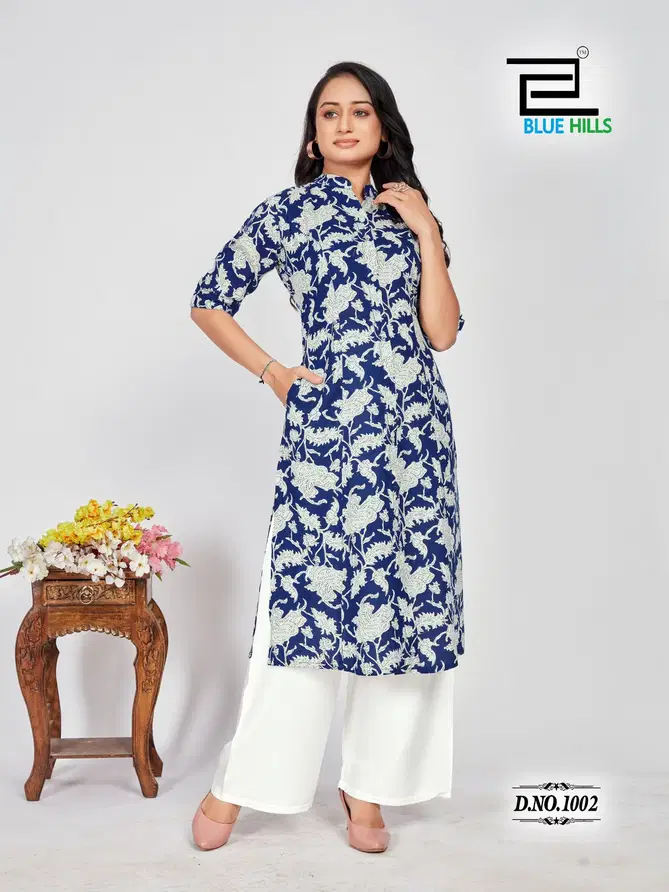 Maher By Blue Hills Rayon Printed Wholesale Kurtis Suppliers In Mumbai