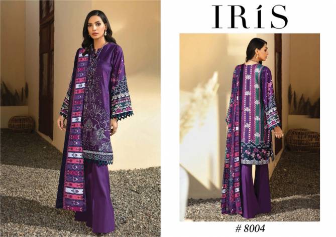 Iris 8 Latest Designer Casual Wear Pure Cotton Stylish Printed Karachi Dress Materials Collection