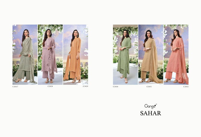 Sahar By Ganga Linen Jacquard Dress Material Surat Wholesale Market