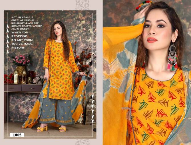 Beauty Queen Blue Lady Regular Wear Cotton Printed Ready made Collection