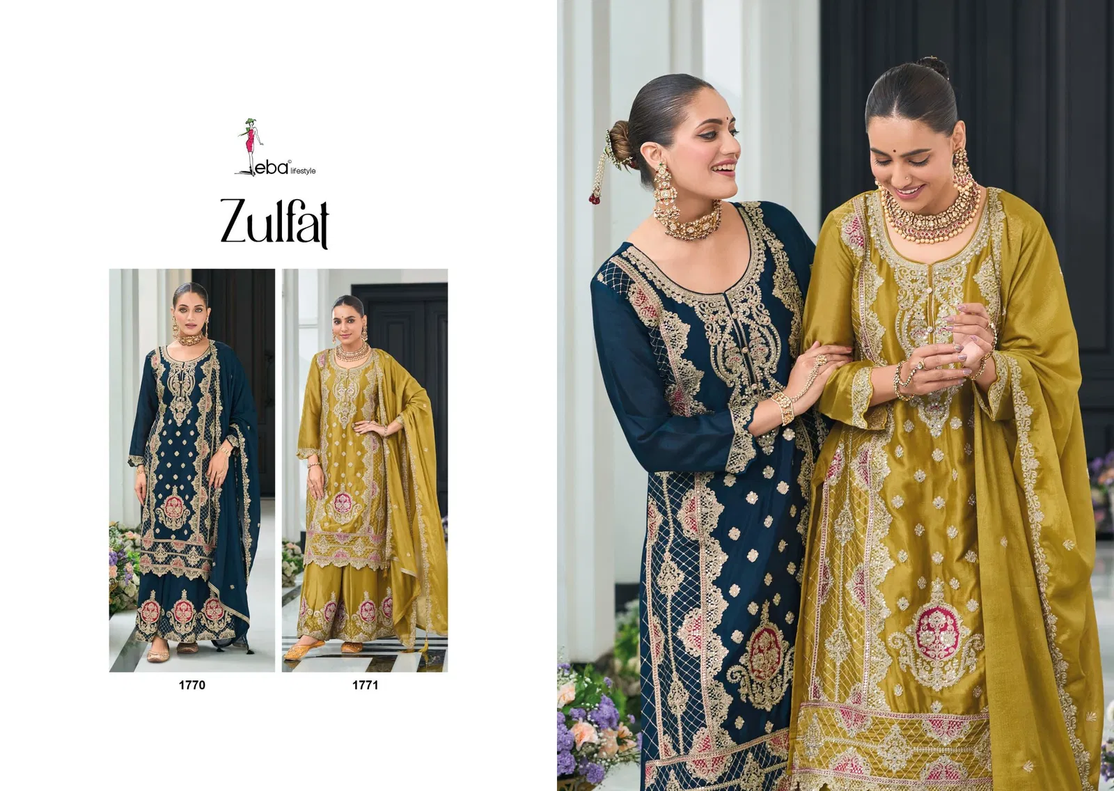  Zulfat by Eba Chinon Embroidered Ready Made Suits for Eid