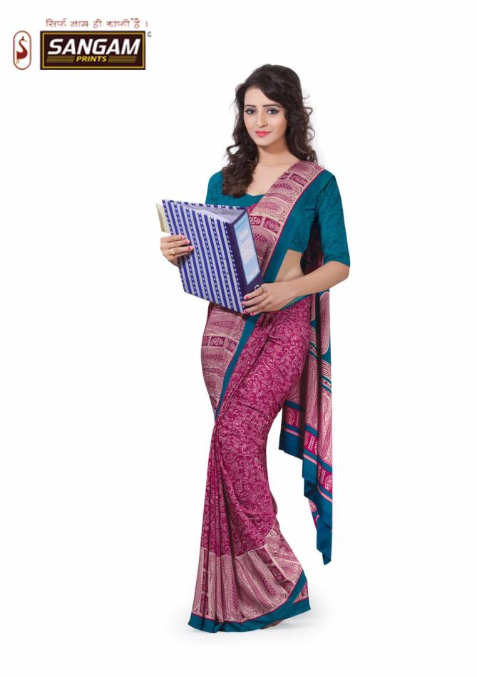 Sangam Kimora vol 1 Printed Uniform Latest Exclusive Pure Linen Casual Wear Saree Collection