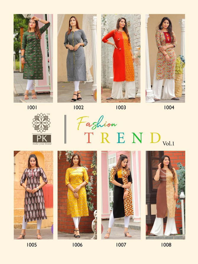 FASHION TREND VOL 1 Latest Designer Heavy Rayon Regular Wear Printed Kurti Collection