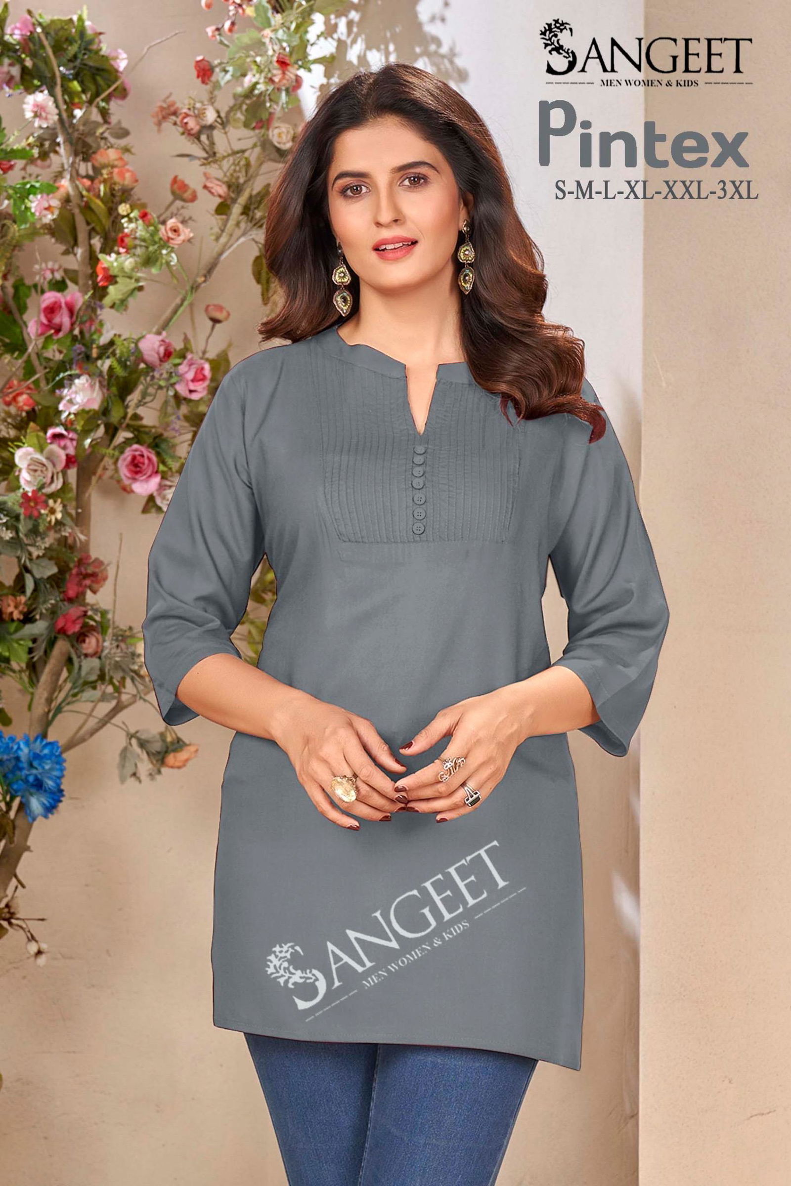 Pintex Color 1 By Sangeet Rayon Short Kurti Wholesale Market In Surat