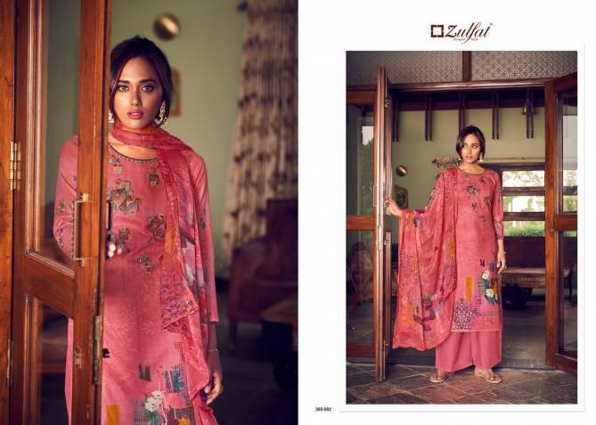 Zulfat Aakruti Latest Casual Wear Pure Cotton Digital Style Print With Heavy Fancy Embroidery Work Dress Material Collection

