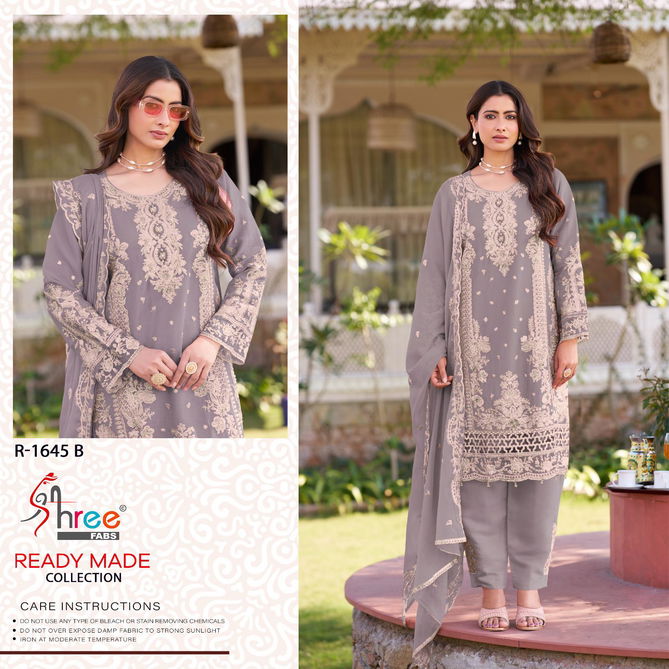 R 1645 By Shree Fabs Chiffon Pakistani Readymade Suits Exporters In India