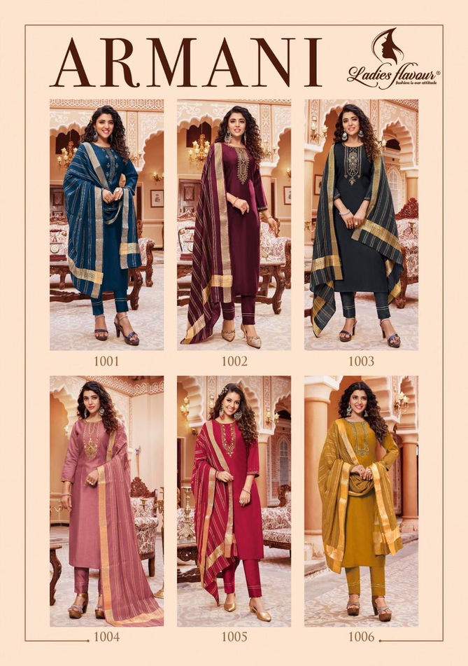 Armani By Ladies Flavour Viscose Readymade Suit Catalog