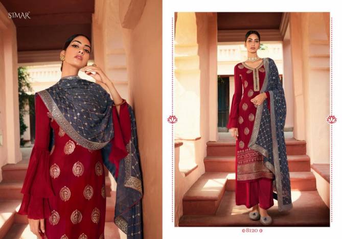 GLOSSY SAFA Fancy festive Wear Heavy Pure Chinon Sequins Embroidery With Jacquard Daman Heavy Salwar Suit Collection 