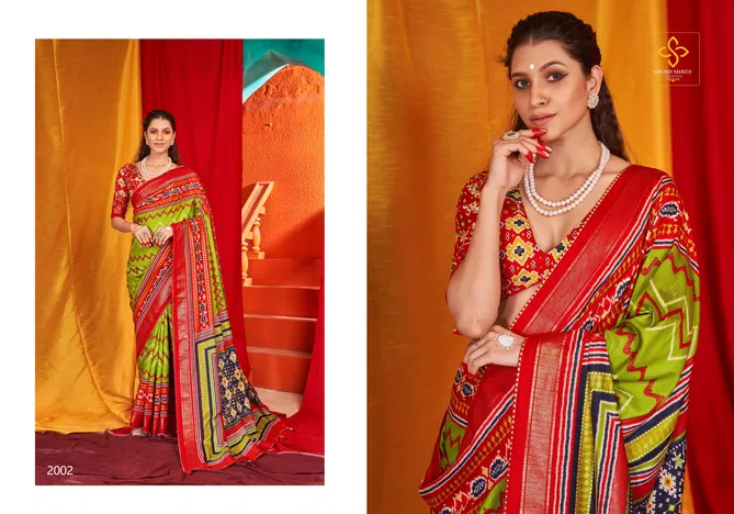 Abhushan Vol 2 By Shubh Shree Velvet Tusser Silk Sarees Exporters In India