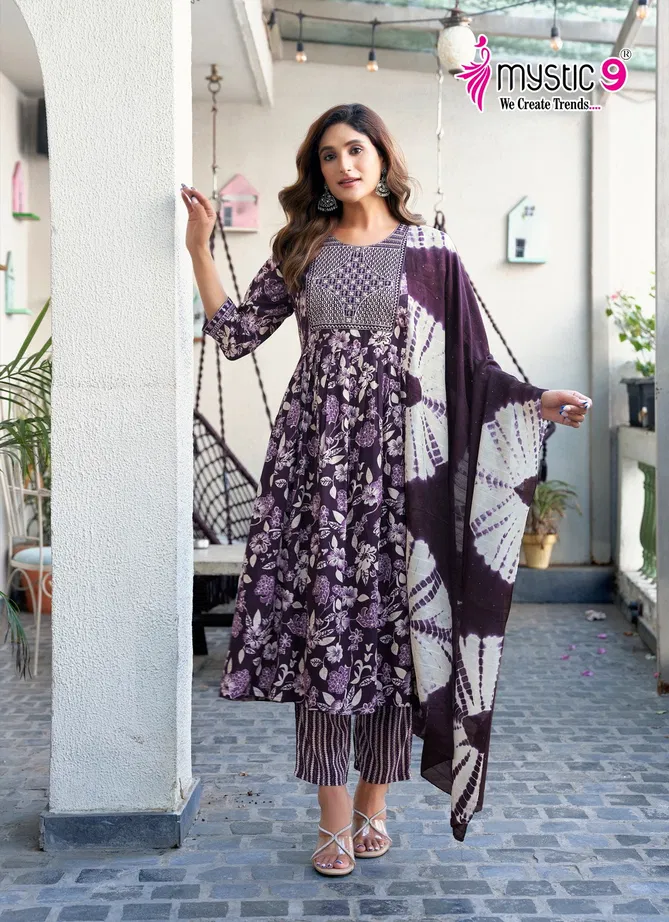 Shanaya Vol 7 By Mystic 9 Rayon Printed Kurti With Bottom Dupatta Orders In India