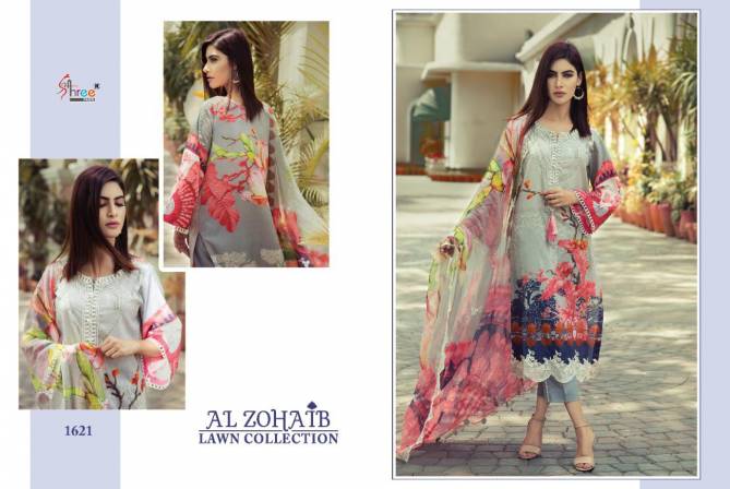 Shree Al Zohaib Lawn latest Collection Regular Wear Pure Cotton With patch Embroidery Pakistani Style Salwar Suit
