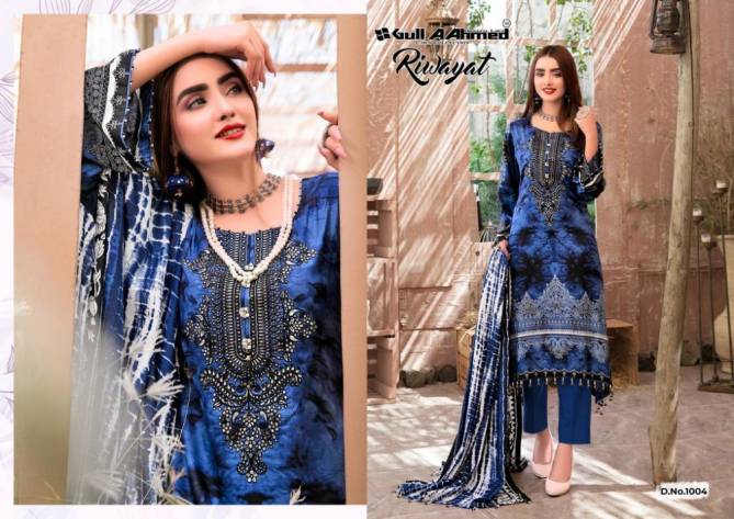 Gull Ahmed Riwayat Casual Wear Lawn Karachi Cotton Printed Dress Materials Collection