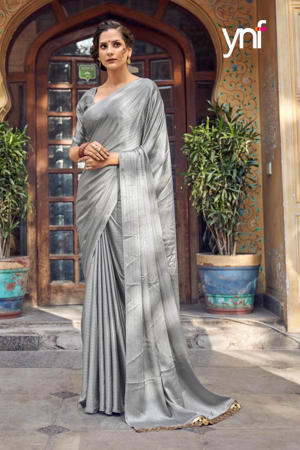 Ynf Pastel Latest Party Wear Satin Stylish Saree Collection