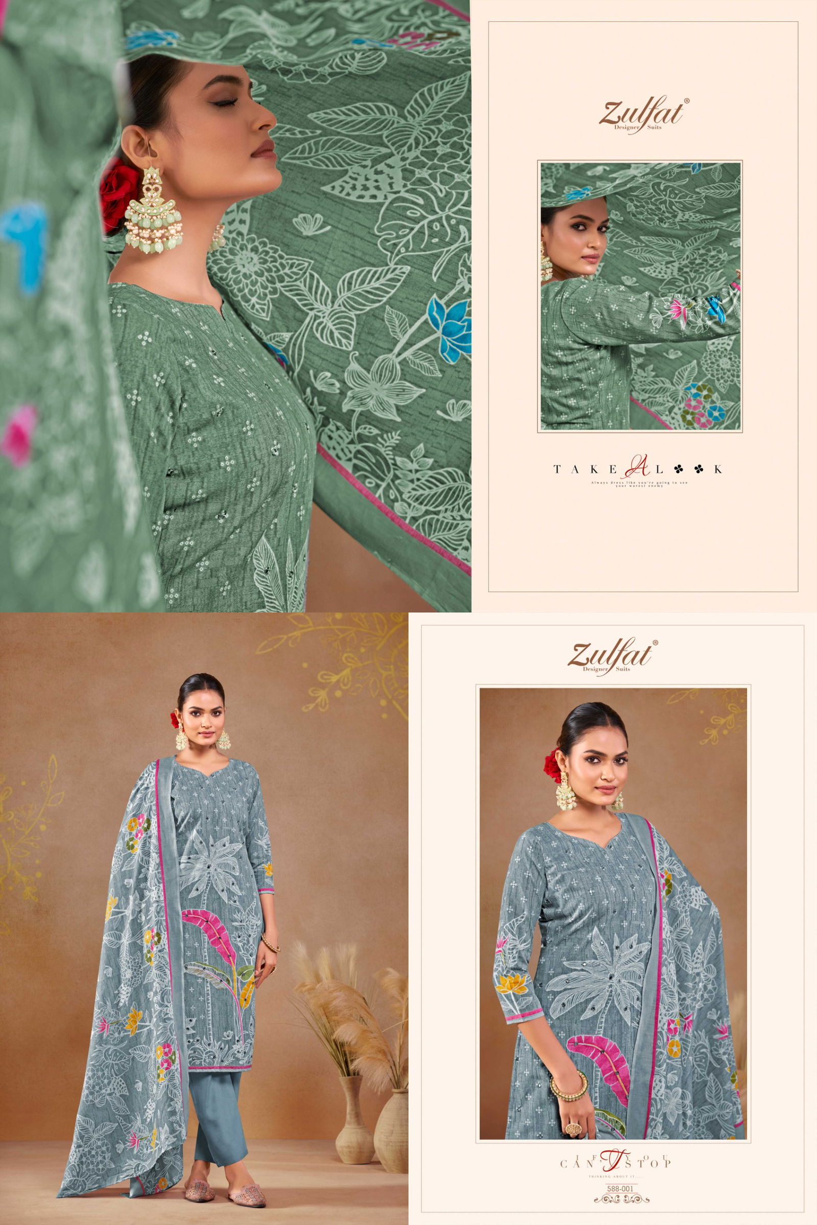 Dastoor By Zulfat Cotton Printed Dress Material Exporters In India