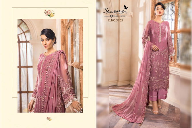 Serene Farasha Heavy Festive Wear Georgette Embroidery Pakistani Salwar Kameez Collection