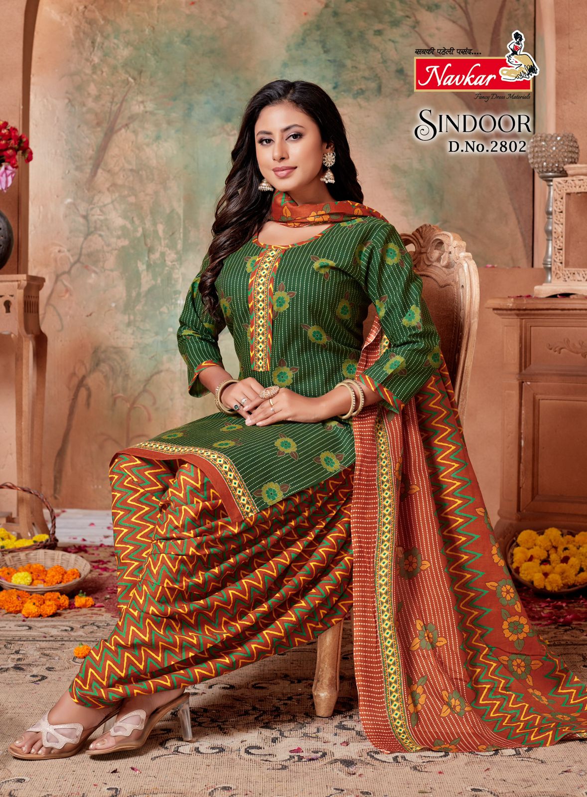 Sindoor Vol 28 By Navkar Mix Cotton Kurti With Bottom Dupatta Exporters In India