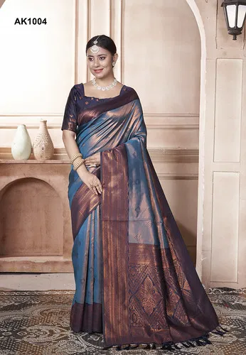 Akansha By 3 Of Kanjivaram Silk Occasion Wear Sarees Wholesale In India