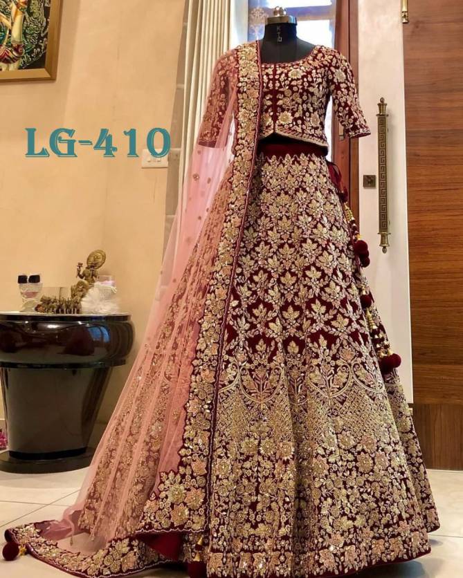 LG 410 Heavy Embroidery Bridal Lehenga Choli Catalog