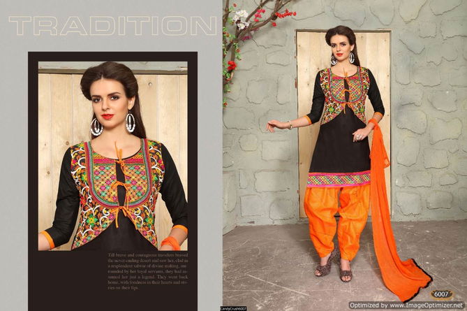 Latest Designer Embroidered Punjabi Dress Material With Nazmeen Dupatta 