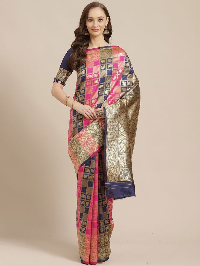 Banarasi Silk Beautiful Designer Printed Saree collection