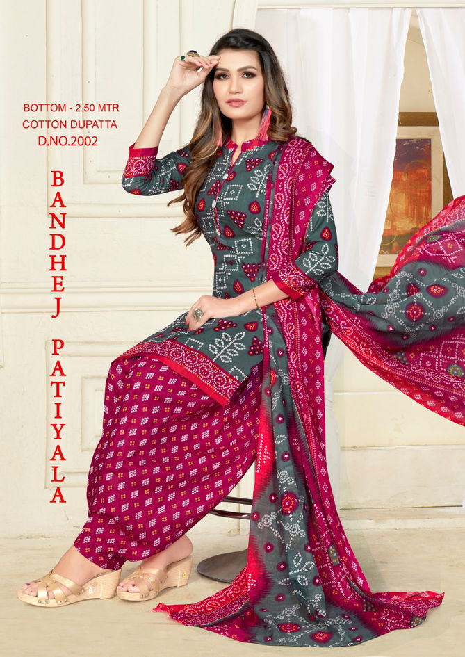 BANDHEJ PATIYALA VOL-2 Latest Designer Regular Wear Pure Cotton printed Readymade Salwar Suit Collection