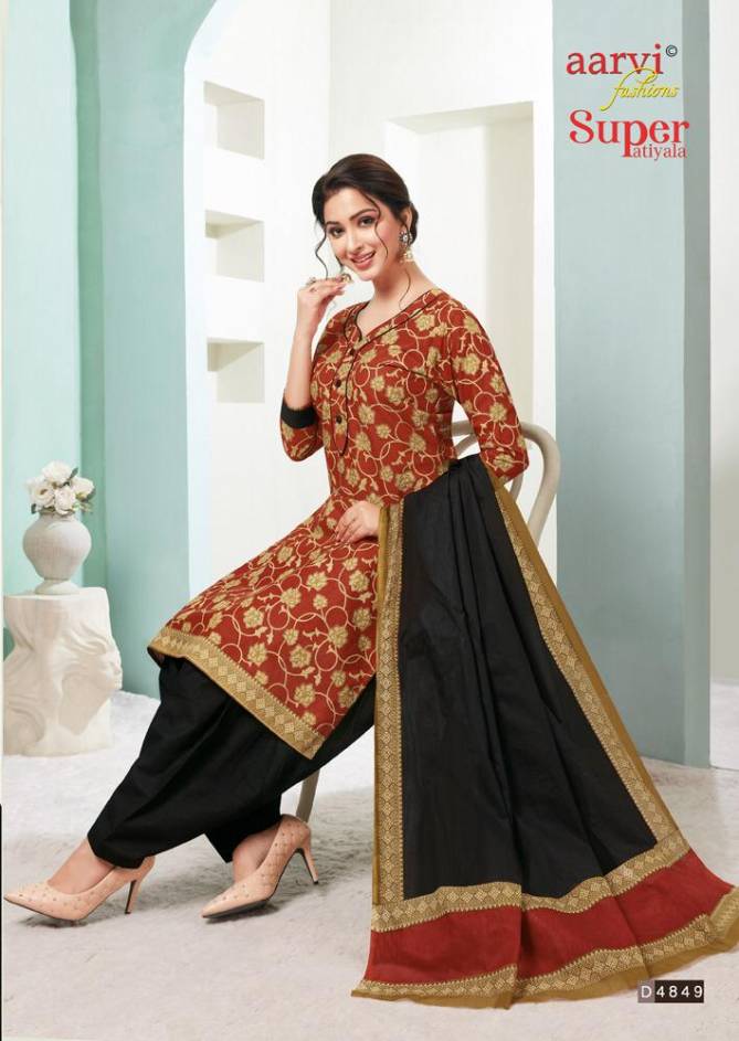 Aarvi Super Patiyala 2 Latest Designer Printed Cotton Dress Material Collection 