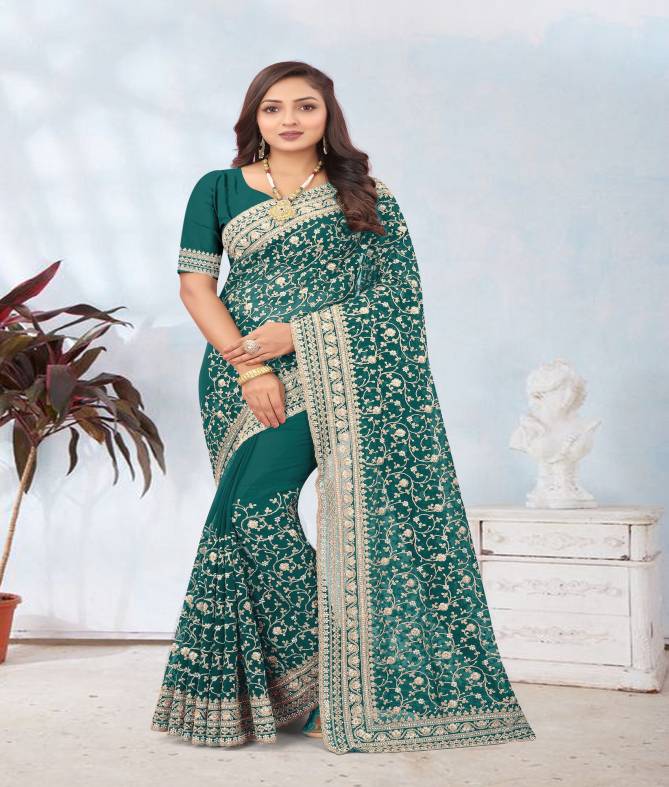 Janyas By Nari Fashion Desginer Georgette Wear Saree Wholesale Online