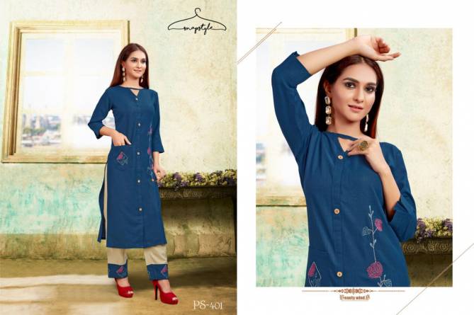 SNAPSTYLE KHWAB VOL-2 Latest Design Festive Wear Cotton Kurti With Embroidery And Hand Touch Pant Collection