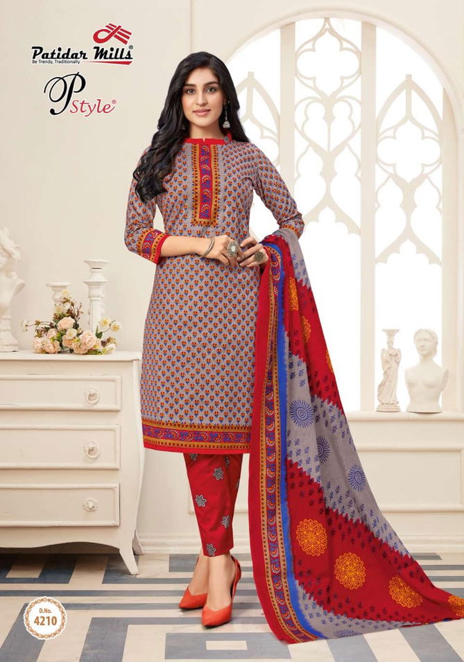 Patidar P Style 42 Latest fancy Designer Regular Wear Printed Cotton Collection