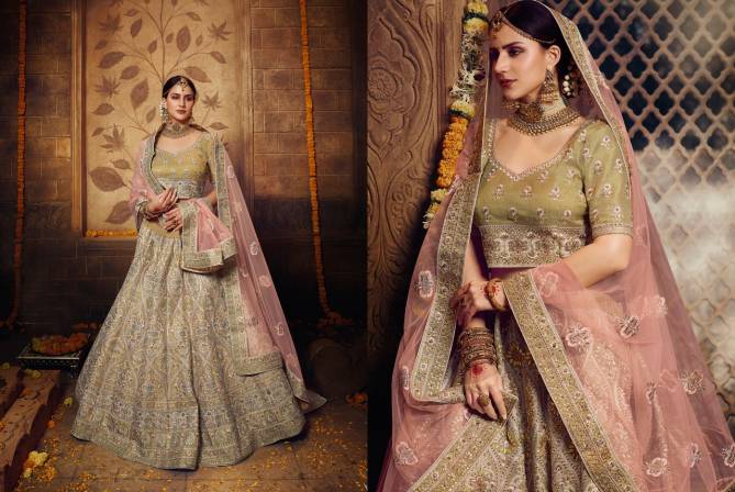 Latest Designer Heavy Wedding Wear Fancy Thread Work Bridal Lehenga Choli Collection 